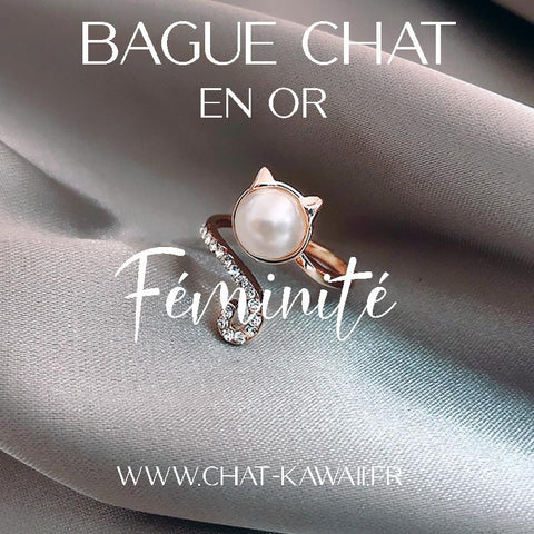 Bague chat kawaii