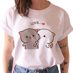 T-shirt chat kawaii <br>japan love kiss