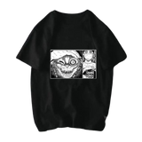 t-shirt chat kawaii noir smile