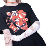 T-shirt chat kawaii<br>lolita punk