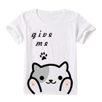 T-shirt chat kawaii <br>give me