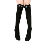 Collant chat kawaii tête de chat noir