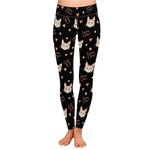 Legging chat kawaii motif chat noir