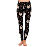 Legging chat kawaii motif chat noir