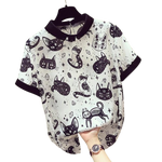 T-shirt chat kawaii motif psyché