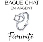 Bague chat kawaii coeur charmant