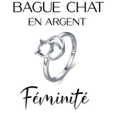 Bague chat kawaii coeur charmant