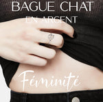 Model de bague chat en argent 925