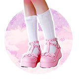 Chaussure chat kawaii plateforme gothique lolita rose