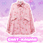 Chemise chat kawaii milk pink