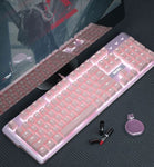 Clavier kawaii mécanique gaming rose