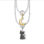 Collier chat kawaii lune