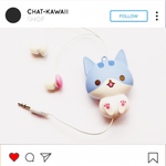 Ecouteurs chat kawaii