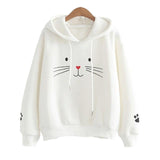 pull chat kawaii chaton blanc