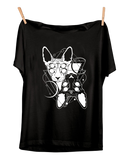 T-shirt chat sphynx spirituel noir