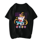 t-shirt chat kawaii sailor usagi noir