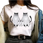 T-shirt chat kawaii <br>Gothic ghost