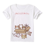 T-shirt chat kawaii <br>Japan style cat box