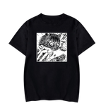 T-shirt chat noir horreur