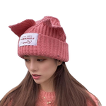 Bonnet chat kawaii rose streetwear hiver