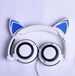 Casque chat kawaii lumineux LED pour PC Laptop Computer Mobile