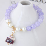 Bracelet chat kawaii perle pastel