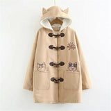 Veste chat kawaii neko japonais kaki