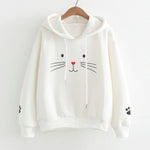 sweat chat kawaii chaton blanc