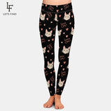 Legging chat kawaii motif chat noir