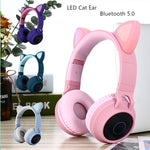 Casque chat kawaii gaming Lumineux LED