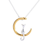 Collier chat kawaii chat lune