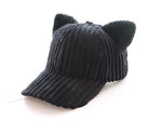 Casquette chat kawaii en velours