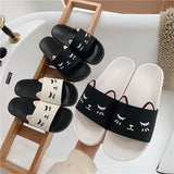 Chausson chat kawaii noir et blanc