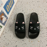 Chausson chat kawaii noir et blanc