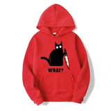 pull chat noir en rouge