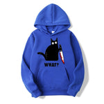 sweat chat noir bleu