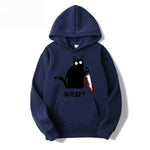 sweat chat noir couteau