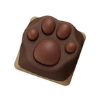 Keycap chat kawaii collector patte de chat brun chocolat brun chocolat