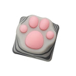 Keycap chat kawaii collector patte de chat tigré blanc