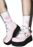 Chaussures kawaii plateforme lolita heart