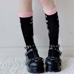 Chaussure chat kawaii plateforme gothique lolita noir BRILLANT