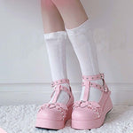 Chaussure chat kawaii plateforme gothique lolita rose