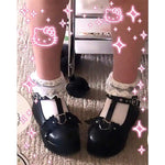 Chaussure chat kawaii plateforme gothique lolita noir BRILLANT