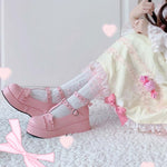 Chaussure chat kawaii plateforme gothique lolita rose