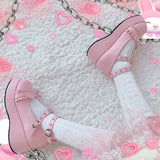 Chaussure chat kawaii plateforme gothique lolita rose