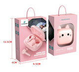 New Arrival Cute Cat Wireless Earphone Bluetooth 5.0 TWS Headset Macaron Earbuds With Mic Charging Box Waterproof