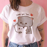 t-shirt chat kawaii love you too