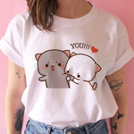 t-shirt chat kawaii morsure