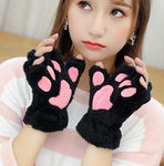 gant chat kawaii mitaine patte de noir