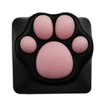 Keycap chat kawaii collector patte de chat noir rose